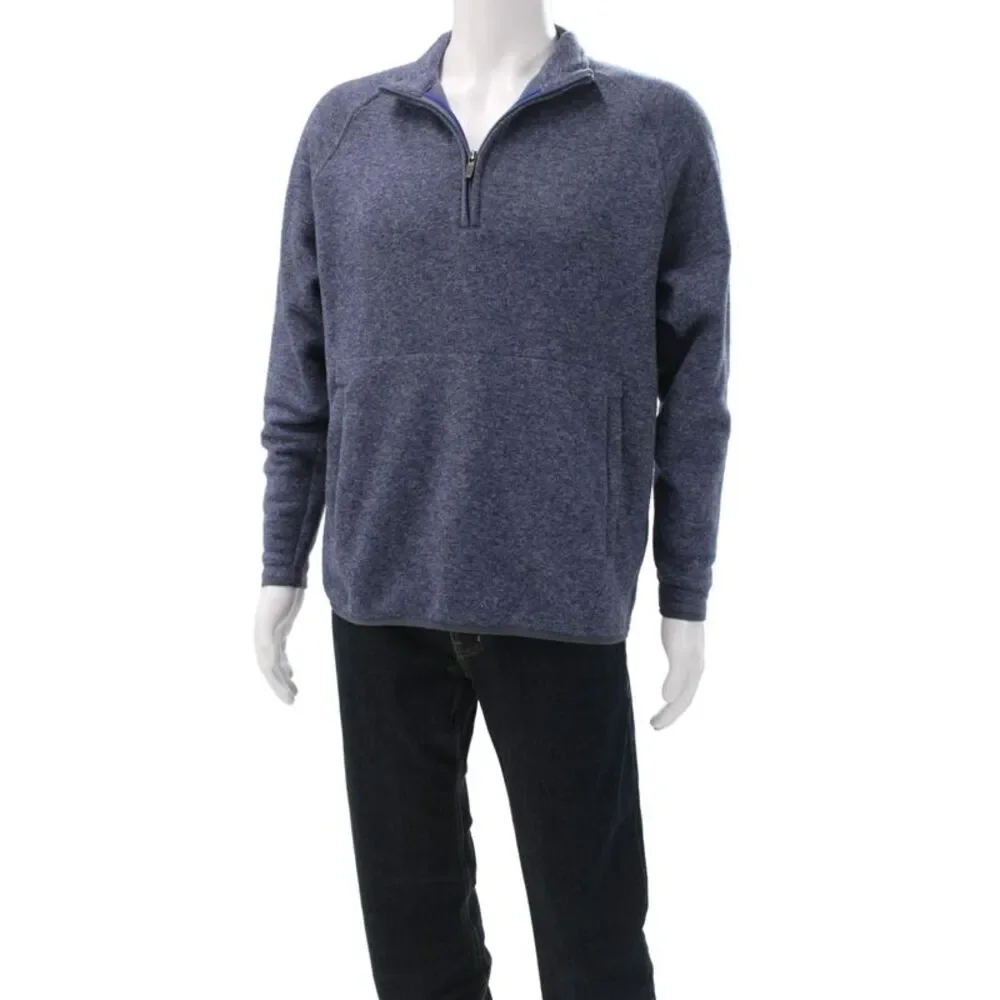 Donald Ross Mens Pullover Sweater Blue Collared Long Sleeve Golf Size S